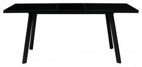 Стол ФИН 120 Черный, стекло/ Черный каркас М-City в Нижнекамске - nizhnekamsk.ok-mebel.com | фото 1