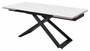 Стол LIVORNO 180 MATT WHITE MARBLE SOLID CERAMIC / BLACK, ®DISAUR в Нижнекамске - nizhnekamsk.ok-mebel.com | фото 2