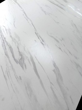 Стол MATERA 160 MARBLES KL-99 Белый мрамор матовый, итальянская керамика/ черный каркас, ®DISAUR в Нижнекамске - nizhnekamsk.ok-mebel.com | фото 3