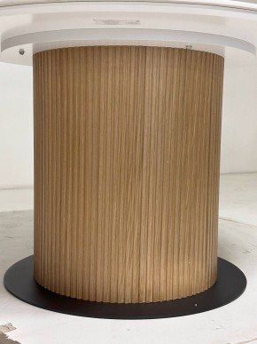 Стол MESA D120 цвет БЕЛЫЙ МРАМОР M326 / Каркас OAK, ®DISAUR в Нижнекамске - nizhnekamsk.ok-mebel.com | фото 4