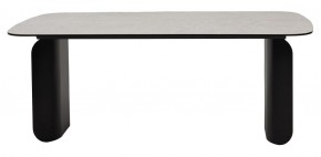 Стол NORD 200 TL-102 Бежевый мрамор, испанская керамика / черный каркас, ®DISAUR в Нижнекамске - nizhnekamsk.ok-mebel.com | фото 4