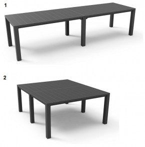 Стол раскладной Джули (Julie Double table 2 configurations) Графит в Нижнекамске - nizhnekamsk.ok-mebel.com | фото