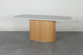 Стол TAMPA 180 цвет БЕЛЫЙ МРАМОР M326, керамика / Каркас OAK, ®DISAUR в Нижнекамске - nizhnekamsk.ok-mebel.com | фото 10