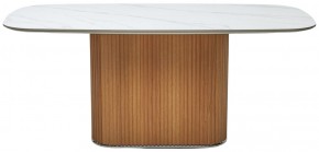 Стол TAMPA 180 цвет БЕЛЫЙ МРАМОР M326, керамика / Каркас OAK, ®DISAUR в Нижнекамске - nizhnekamsk.ok-mebel.com | фото 9