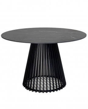 Стол TERNI 120 MATT BLACK MARBLE SOLID CERAMIC Черный мрамор матовый, керамика /Черн.каркас, ®DISAUR в Нижнекамске - nizhnekamsk.ok-mebel.com | фото 3