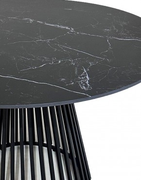 Стол TERNI 120 MATT BLACK MARBLE SOLID CERAMIC Черный мрамор матовый, керамика /Черн.каркас, ®DISAUR в Нижнекамске - nizhnekamsk.ok-mebel.com | фото 4