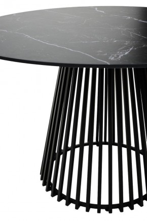 Стол TERNI 120 MATT BLACK MARBLE SOLID CERAMIC Черный мрамор матовый, керамика /Черн.каркас, ®DISAUR в Нижнекамске - nizhnekamsk.ok-mebel.com | фото 5