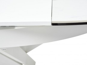Стол TRENTO 120 HIGH GLOSS STATUARIO Белый мрамор глянцевый, керамика/ белый каркас, ®DISAUR в Нижнекамске - nizhnekamsk.ok-mebel.com | фото 9