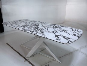 Стол VICENZA 220 BULGARI WHITE, керамика / белый, ®DISAUR в Нижнекамске - nizhnekamsk.ok-mebel.com | фото 7
