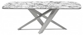 Стол VICENZA 220 BULGARI WHITE, керамика / белый, ®DISAUR в Нижнекамске - nizhnekamsk.ok-mebel.com | фото 8