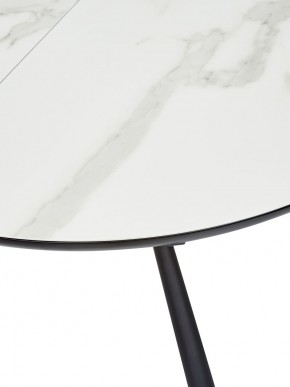 Стол VOLAND BIANCO TL-45 испанская керамика/ BLACK "белый мрамор" М-City в Нижнекамске - nizhnekamsk.ok-mebel.com | фото 2