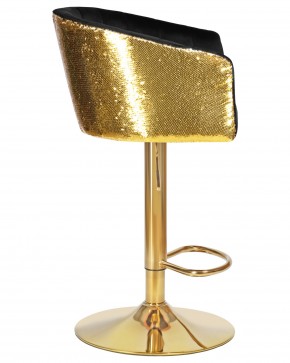 Стул барный DOBRIN DARCY GOLD SHINY, черный велюр с золотыми пайетками в Нижнекамске - nizhnekamsk.ok-mebel.com | фото 3