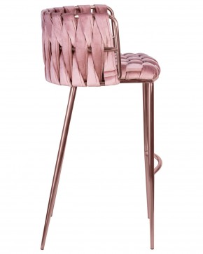 Стул барный DOBRIN EMMA ROSE GOLD, розовый велюр (VF-10) в Нижнекамске - nizhnekamsk.ok-mebel.com | фото 3