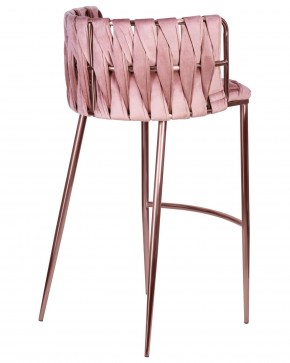 Стул барный DOBRIN EMMA ROSE GOLD, розовый велюр (VF-10) в Нижнекамске - nizhnekamsk.ok-mebel.com | фото 4