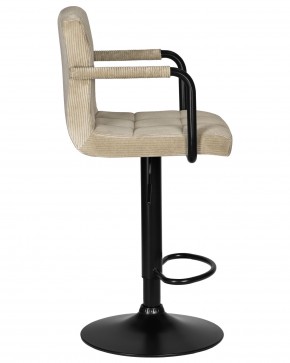 Стул барный DOBRIN KRUGER ARM BLACK, бежевый вельвет (LAR-E2041-04) в Нижнекамске - nizhnekamsk.ok-mebel.com | фото 3