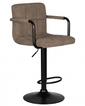 Стул барный DOBRIN KRUGER ARM BLACK, какао вельвет (LAR-E2041-05) в Нижнекамске - nizhnekamsk.ok-mebel.com | фото 2