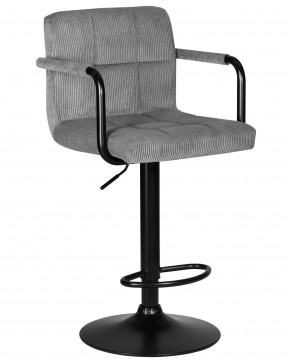 Стул барный DOBRIN KRUGER ARM BLACK, серый вельвет (LAR-E2041-25) в Нижнекамске - nizhnekamsk.ok-mebel.com | фото