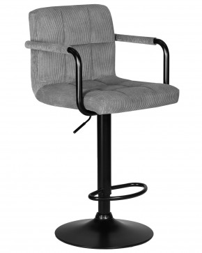 Стул барный DOBRIN KRUGER ARM BLACK, серый вельвет (LAR-E2041-25) в Нижнекамске - nizhnekamsk.ok-mebel.com | фото 2