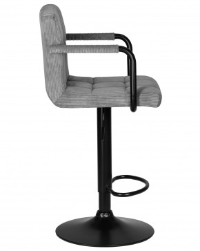 Стул барный DOBRIN KRUGER ARM BLACK, серый вельвет (LAR-E2041-25) в Нижнекамске - nizhnekamsk.ok-mebel.com | фото 3