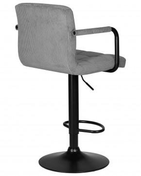 Стул барный DOBRIN KRUGER ARM BLACK, серый вельвет (LAR-E2041-25) в Нижнекамске - nizhnekamsk.ok-mebel.com | фото 4