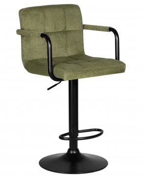 Стул барный DOBRIN KRUGER ARM BLACK, зеленый вельвет (LAR-E2041-7) в Нижнекамске - nizhnekamsk.ok-mebel.com | фото