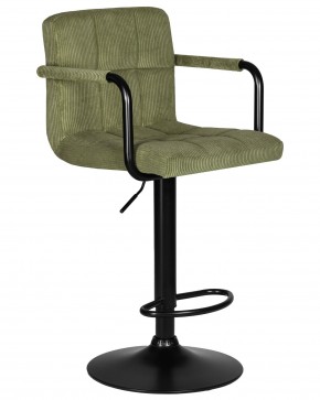 Стул барный DOBRIN KRUGER ARM BLACK, зеленый вельвет (LAR-E2041-7) в Нижнекамске - nizhnekamsk.ok-mebel.com | фото 2
