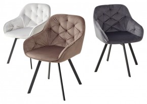 Стул GALE 360 град. поворот. BLUVEL-03 LIGHT GREY, велюр/ черный каркас, М-City в Нижнекамске - nizhnekamsk.ok-mebel.com | фото 2