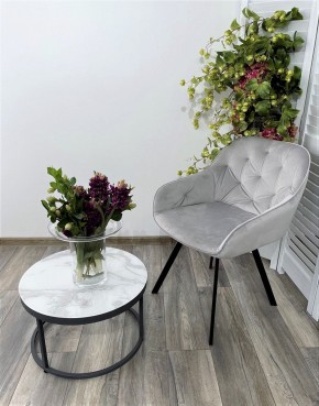 Стул GALE 360 град. поворот. BLUVEL-03 LIGHT GREY, велюр/ черный каркас, М-City в Нижнекамске - nizhnekamsk.ok-mebel.com | фото 6