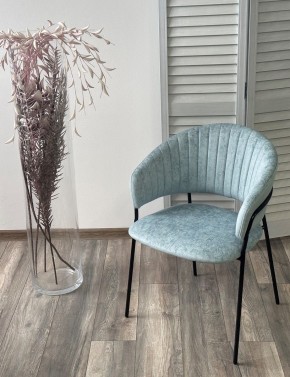 Стул ГЕММА, цвет RAIN 7 breeze, велюр / черный каркас М-City в Нижнекамске - nizhnekamsk.ok-mebel.com | фото 4
