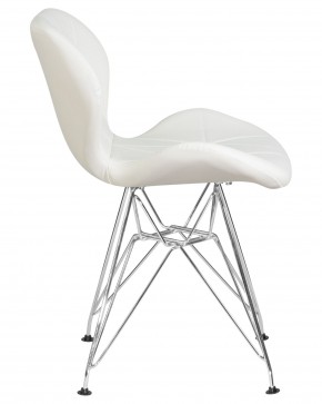 Стул обеденный DOBRIN BUTTERFLY CHROME, ножки хром, цвет белый в Нижнекамске - nizhnekamsk.ok-mebel.com | фото 3