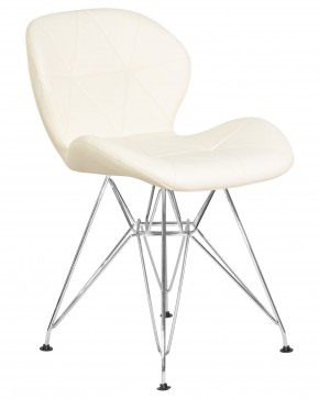Стул обеденный DOBRIN BUTTERFLY CHROME, ножки хром, цвет кремовый в Нижнекамске - nizhnekamsk.ok-mebel.com | фото 2