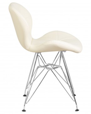 Стул обеденный DOBRIN BUTTERFLY CHROME, ножки хром, цвет кремовый в Нижнекамске - nizhnekamsk.ok-mebel.com | фото 3