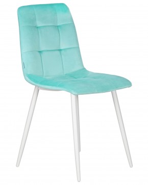 Стул обеденный DOBRIN CHILLY, Мятный Holland 50, основание белое в Нижнекамске - nizhnekamsk.ok-mebel.com | фото 2
