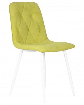 Стул обеденный DOBRIN CHILLY ROMBO, Лайм Simple 14, основание белый в Нижнекамске - nizhnekamsk.ok-mebel.com | фото 2