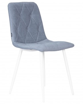 Стул обеденный DOBRIN CHILLY ROMBO, Серо-голубой Simple 26, основание белый в Нижнекамске - nizhnekamsk.ok-mebel.com | фото 2