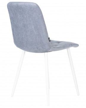 Стул обеденный DOBRIN CHILLY ROMBO, Серо-голубой Simple 26, основание белый в Нижнекамске - nizhnekamsk.ok-mebel.com | фото 4