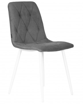 Стул обеденный DOBRIN CHILLY ROMBO, Серый Simple 33, основание белый в Нижнекамске - nizhnekamsk.ok-mebel.com | фото 2