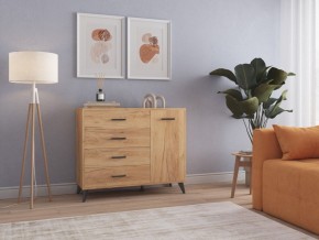 СВЕТЛАНА LOFT Комод-тумба  (дуб золотой) в Нижнекамске - nizhnekamsk.ok-mebel.com | фото 3