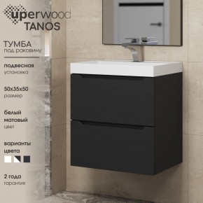 Тумба под раковину Uperwood Tanos 50 см, подвесная, черная матовая в Нижнекамске - nizhnekamsk.ok-mebel.com | фото 4