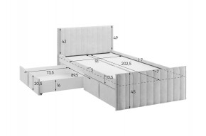 ТВИКС Кровать с ящиками 900 в Нижнекамске - nizhnekamsk.ok-mebel.com | фото 3
