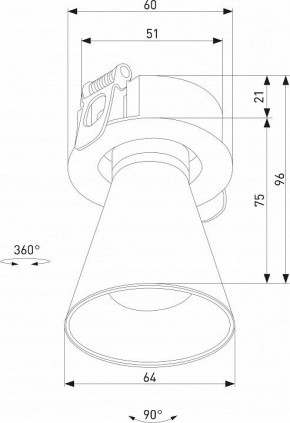 Встраиваемый светильник Elektrostandard Bell 25097/LED 8W 3000K белый в Нижнекамске - nizhnekamsk.ok-mebel.com | фото 5