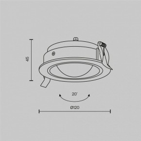 Встраиваемый светильник Maytoni Lens DL105-12W3K-W в Нижнекамске - nizhnekamsk.ok-mebel.com | фото 6