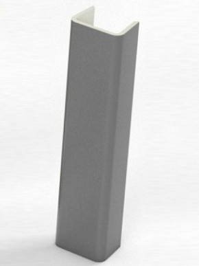 Торцевая заглушка  для цоколя h100 мм (Алюминий, Белый, Черный, Сонома) в Нижнекамске - nizhnekamsk.ok-mebel.com | фото 1