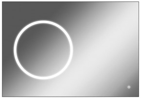 Зеркало Eclipse 100 black с подсветкой Sansa (SE1032Z) в Нижнекамске - nizhnekamsk.ok-mebel.com | фото
