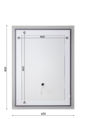 Зеркало Лондон 800х600 с подсветкой Домино (GL7019Z) в Нижнекамске - nizhnekamsk.ok-mebel.com | фото 5