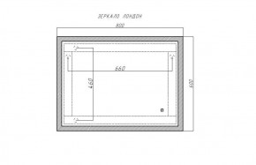 Зеркало Лондон 800х600 с подсветкой Домино (GL7019Z) в Нижнекамске - nizhnekamsk.ok-mebel.com | фото 8