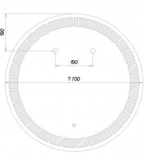 Зеркало Маскат 700х700 с подсветкой Домино (GL7057Z) в Нижнекамске - nizhnekamsk.ok-mebel.com | фото 6