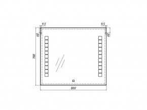 Зеркало Quadro 80 alum с подсветкой Sansa (SQ1017Z) в Нижнекамске - nizhnekamsk.ok-mebel.com | фото 7